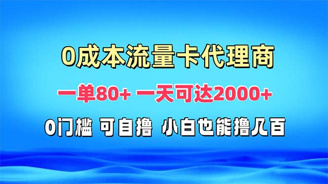 免费流量卡代理一单80+ 一天可达2000+-居居资源网