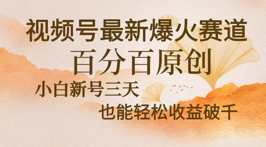 视频号最新爆火赛道，中老年粉深信不疑，百分百原创，新号三天收益轻松…-居居资源网