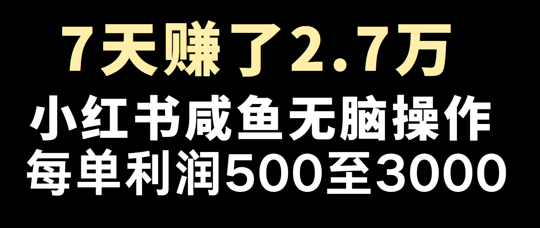 冷门暴利，超级简单的项目0成本玩法，每单在500至4000的利润-居居资源网