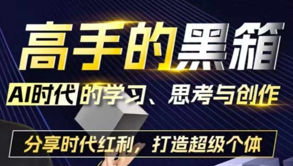 高手的黑箱：AI时代学习、思考与创作-分红时代红利，打造超级个体-居居资源网