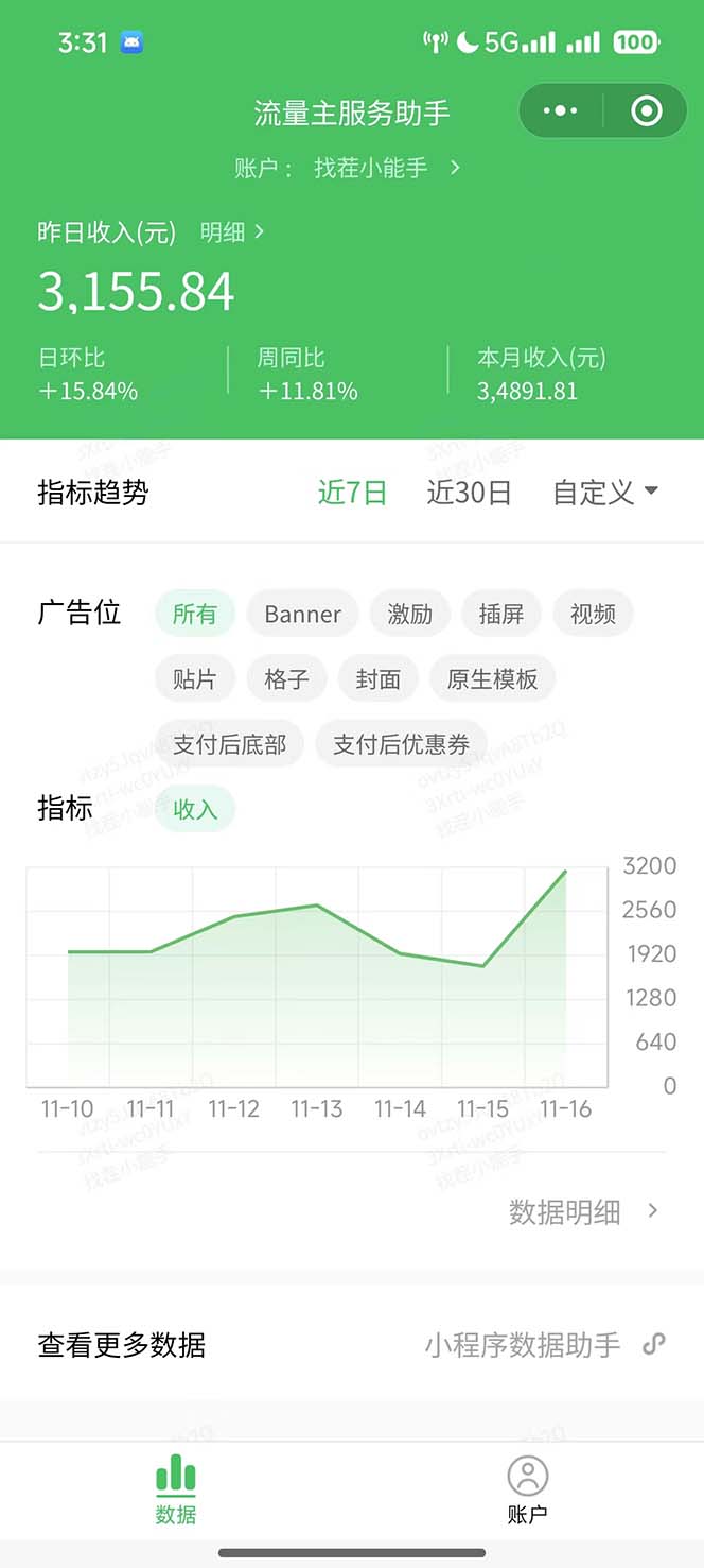 微信小程序撸广告6.0升级玩法，全新变现方式，日均收益2000+插图1