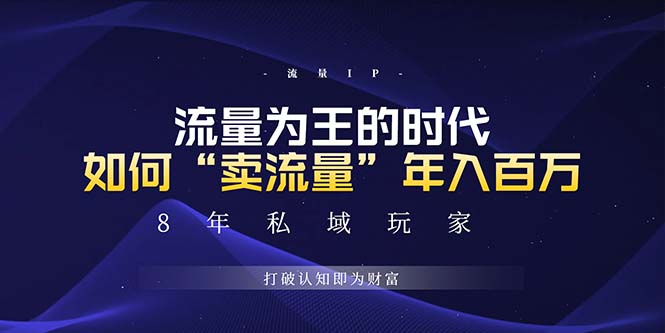 未来如何通过“卖流量”年入百万，跨越一切周期绝对蓝海项目-居居资源网